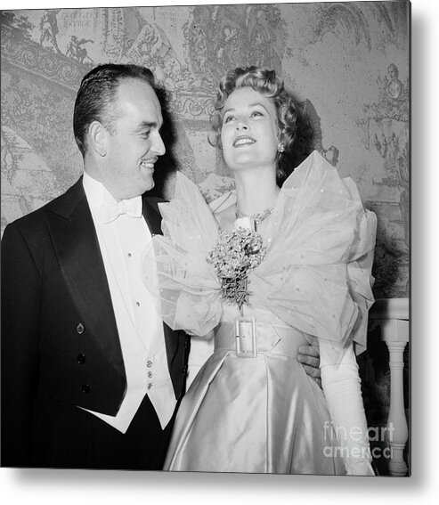Charity Benefit Metal Print featuring the photograph Prince Rainier And Princess Grace #2 by Bettmann