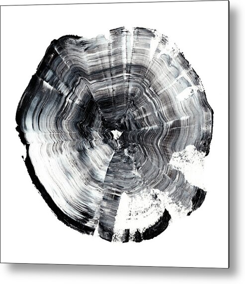 Abstract Metal Print featuring the painting Tree Ring Abstract I #2 by Ethan Harper