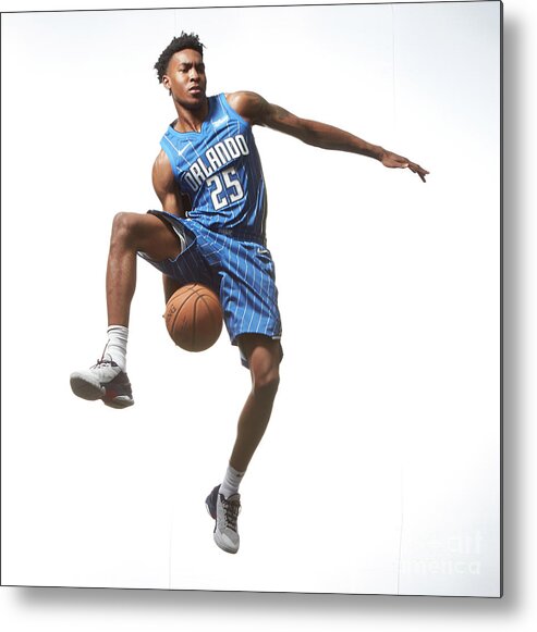 Nba Pro Basketball Metal Print featuring the photograph Rookie Photo Shoot 2017 by Nathaniel S. Butler