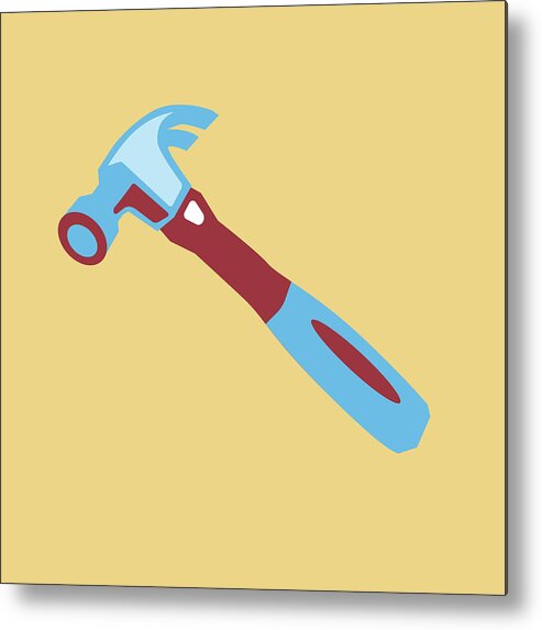 Blue Collar Metal Poster featuring the drawing Hammer #5 by CSA Images