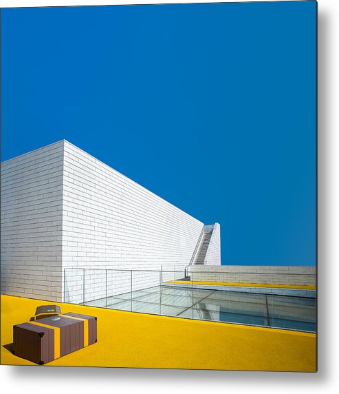 Architecture Metal Print featuring the photograph Lego House #8 by Inge Schuster