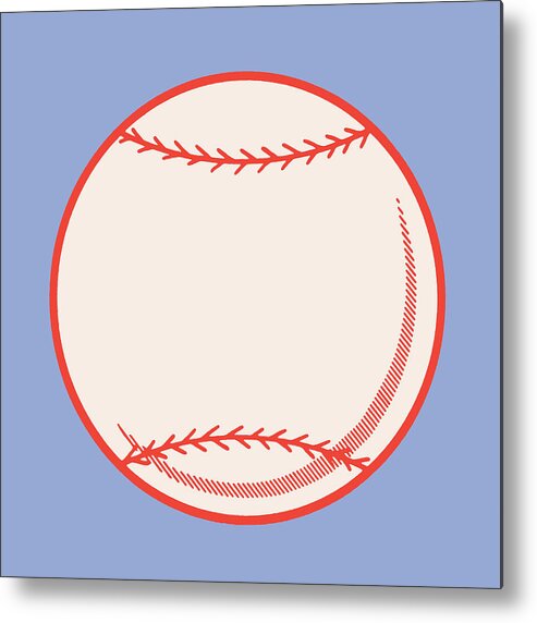 American Pastime Metal Print featuring the drawing Softball #8 by CSA Images