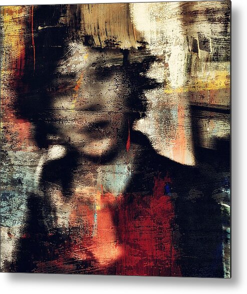 Graphic Metal Print featuring the photograph Shadows (portrait) #9 by Dalibor Davidovic