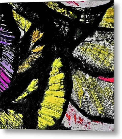 Red Metal Print featuring the painting Metamorphosis by Joan Reese