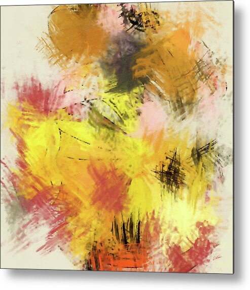 Abstract Metal Print featuring the painting Abstract Blooms - DWP2029903 by Dean Wittle