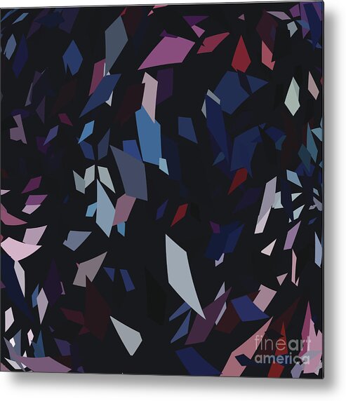Internet Metal Print featuring the digital art Abstract Colorful Rhombus Pattern by Shuoshu