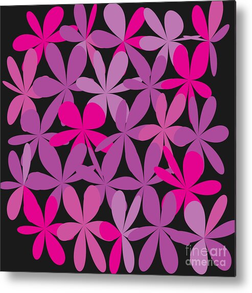 Art Metal Print featuring the digital art Abstract Whimsical Flower Background by Supertruper