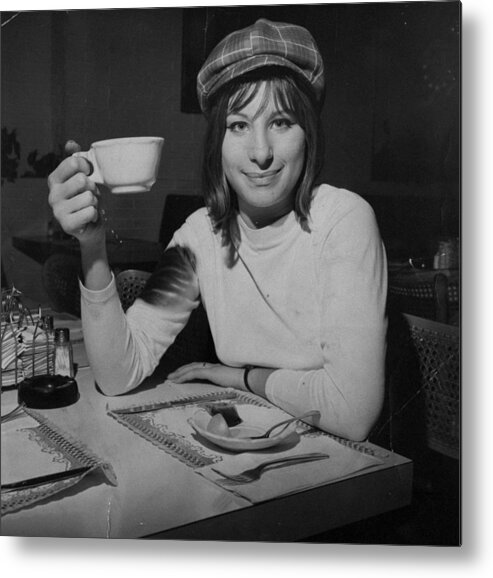 Singer Metal Print featuring the photograph Actress And Singer Barbra Streisand by New York Daily News Archive