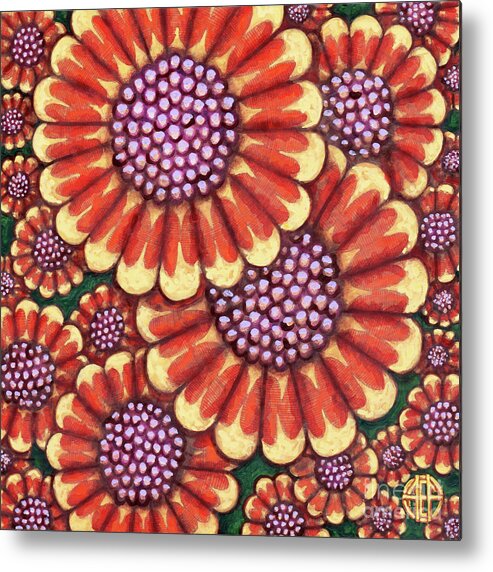 African Orange Daisy Tapestry Metal Print by Amy E Fraser - Pixels