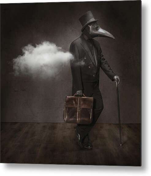 Man Metal Print featuring the photograph And Then He Arrived... by Petri Damstn