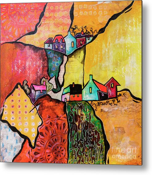  Painting Metal Print featuring the mixed media Art Land 4 by Ariadna De Raadt