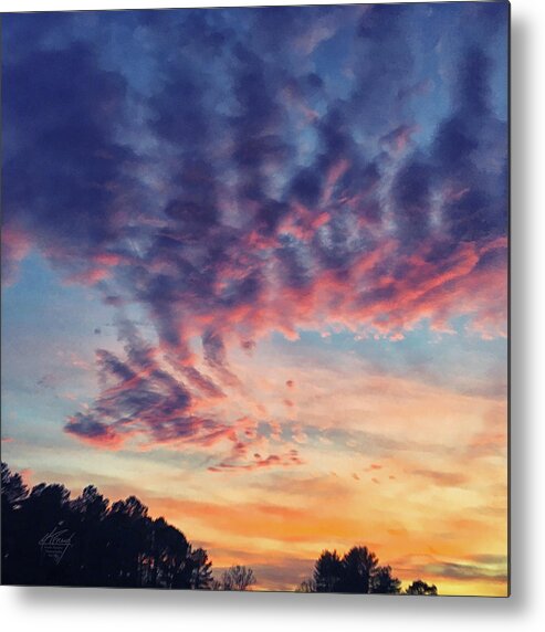 Colorful Metal Print featuring the photograph Artistic Sunset by Michael Frank