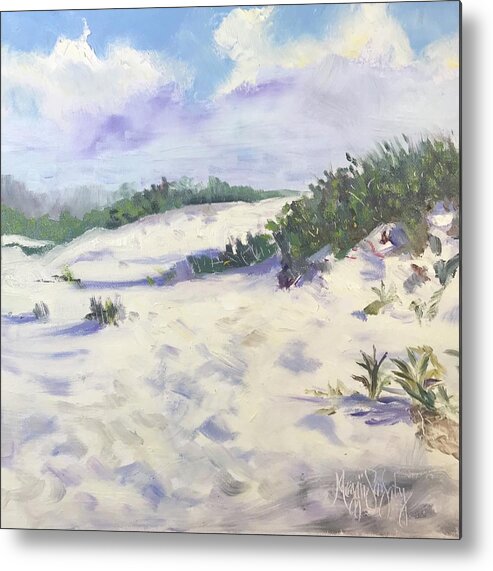 Impressionism Metal Print featuring the painting Assateague Dunes by Maggii Sarfaty