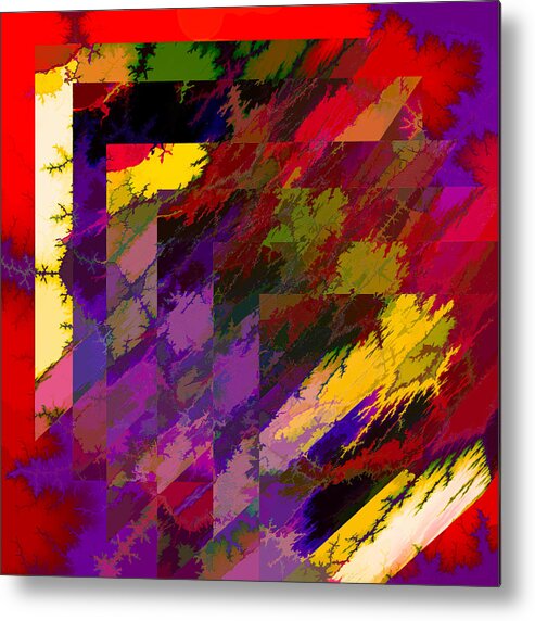Abstract Metal Print featuring the digital art Attraction Abstraction by Cathy Anderson