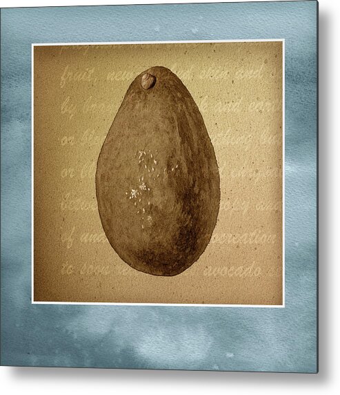 Avocado Metal Print featuring the painting Avocado In Three 01 by Kory Fluckiger
