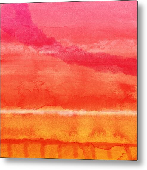 Abstract Metal Print featuring the painting Awakened 5 - Art by Linda Woods by Linda Woods