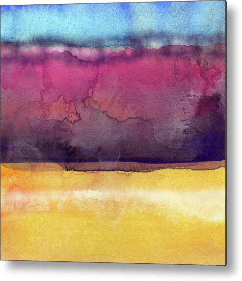 Abstract Metal Print featuring the painting Awakened 6- Art by Linda Woods by Linda Woods