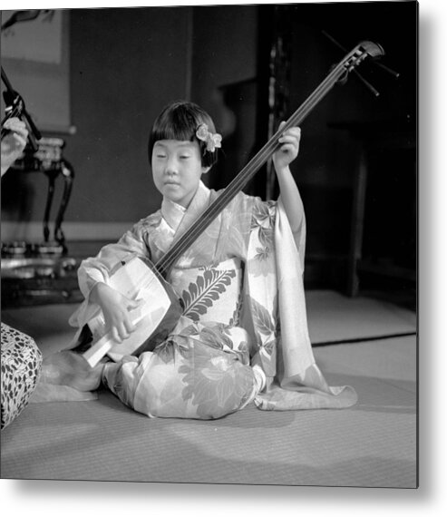 Child Metal Print featuring the photograph Baby Geisha by Evans