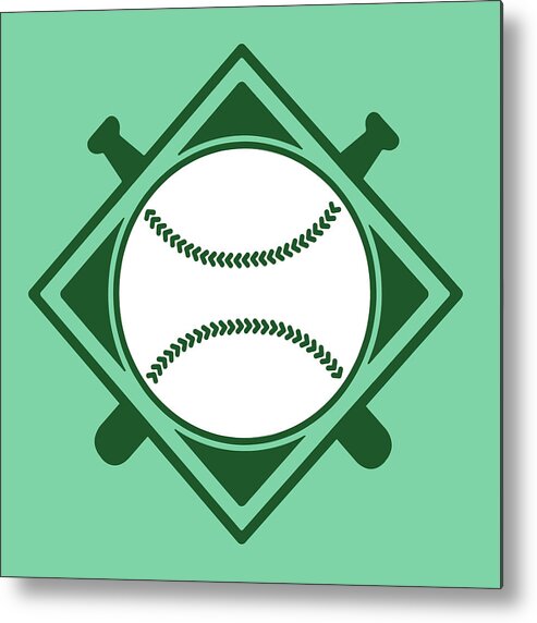 American Pastime Metal Print featuring the drawing Baseball Symbol by CSA Images