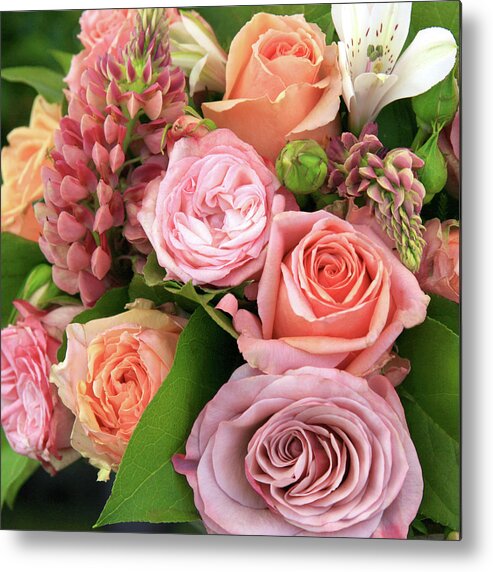 Large Group Of Objects Metal Print featuring the photograph Beautiful Bouquet Of Flowers In Soft by Lubilub