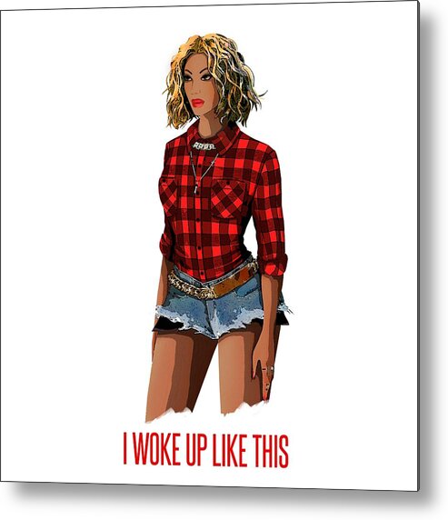 Beyonce Metal Print featuring the digital art Beyonce - Flawless - Lyrics 2 by Bo Kev