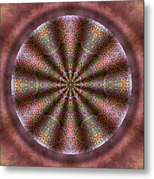 Recycled Music Mandala Metal Print featuring the digital art Bliss by Becky Titus