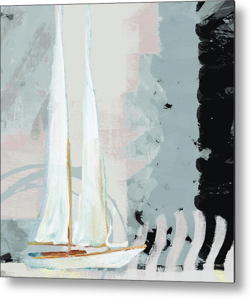 Boat Metal Print featuring the mixed media Boat Sailing II by Dan Meneely