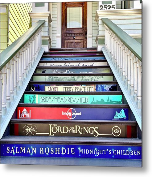  Metal Print featuring the photograph Book Stairs by Julie Gebhardt