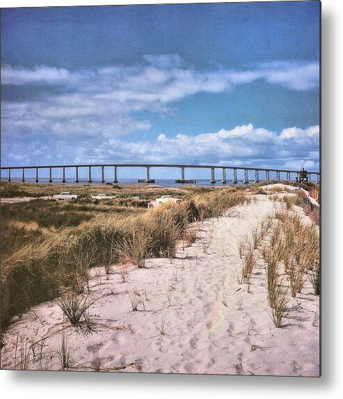 1970s Metal Print featuring the photograph BRIDGE TO OBX circa 1970 by JAMART Photography
