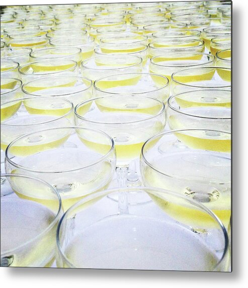 Britain Metal Print featuring the photograph Champagne poured and waiting by Seeables Visual Arts