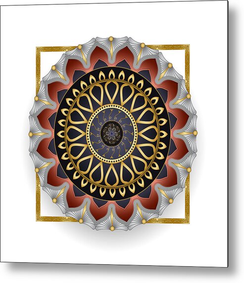 Mandala Metal Print featuring the digital art Circumplexical No 3483 by Alan Bennington