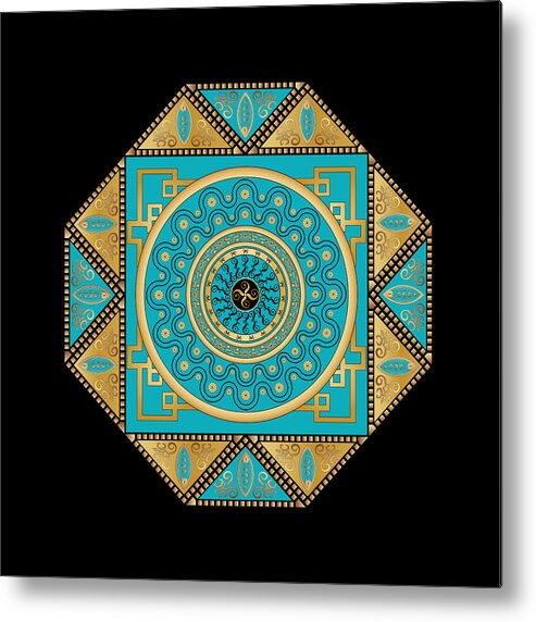 Mandala Metal Print featuring the digital art Circumplexical No 3557 by Alan Bennington