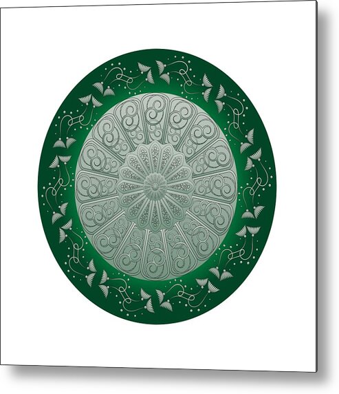 Mandala Metal Print featuring the digital art Circumplexical No 3690 by Alan Bennington