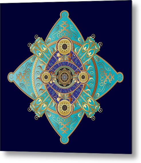 Mandala Metal Print featuring the digital art Circumplexical No 3697 by Alan Bennington