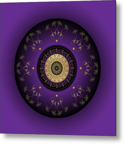 Mandala Metal Print featuring the digital art Circumplexical No 3817 by Alan Bennington