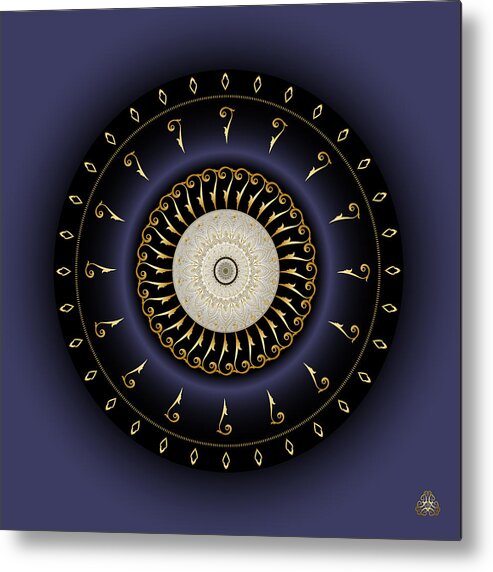 Mandala Metal Print featuring the digital art Circumplexical No3992 by Alan Bennington