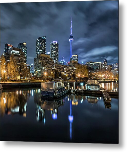 Tranquility Metal Print featuring the photograph Cn Tower And Toronto Skyline From by Hugociss