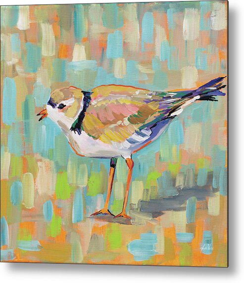 Animals Metal Print featuring the painting Coastal Plover Iv by Jeanette Vertentes