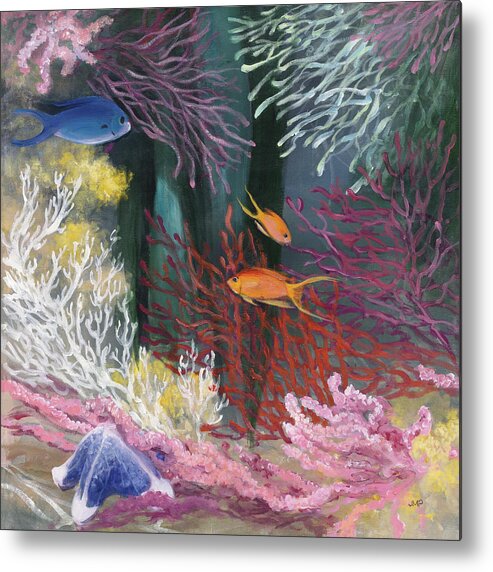 Animals Metal Print featuring the painting Coastal Reef I by Julia Purinton