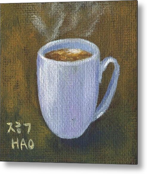 Coffee Painting Metal Print featuring the painting Coffee 1 by Helian Cornwell