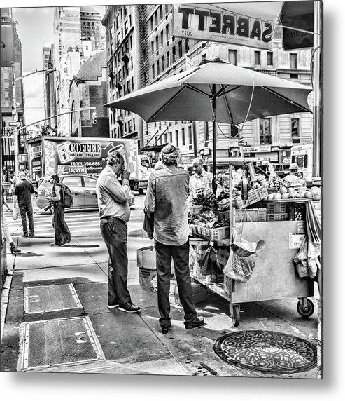 Street Metal Print featuring the photograph Coffee Halo by Sharon Popek