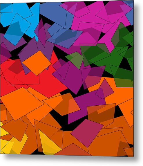Colorful Chaos Metal Print featuring the digital art Colorful Chaos by Val Arie