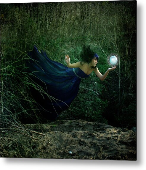 Grass Metal Print featuring the photograph Coming Out Of Darkness by Trini Schultz