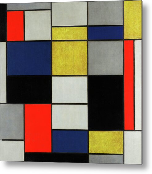 Piet Mondrian Metal Print featuring the painting Composition, 1919-1920 by Piet Mondrian