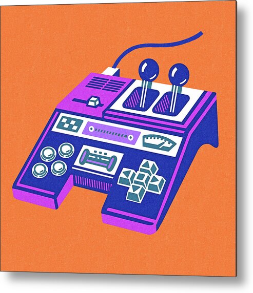 Arcade Metal Print featuring the drawing Control Device by CSA Images