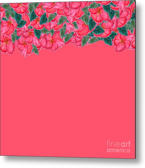Coral Metal Print featuring the digital art Coral Floral by Delynn Addams