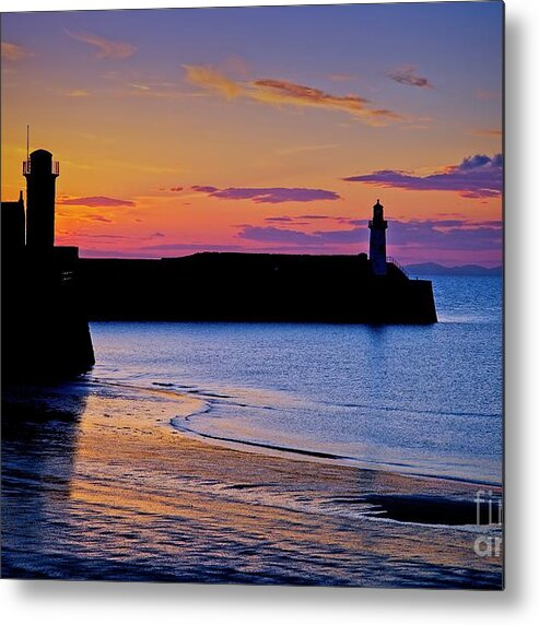 Sunset Metal Print featuring the photograph Cumbrian Sunset at Whitehaven by Martyn Arnold