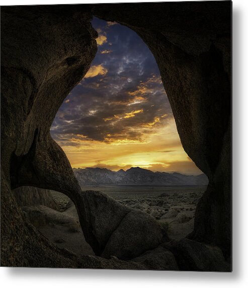 Sunset Metal Print featuring the photograph Cyclops Arch At Sunset by Bill Boehm