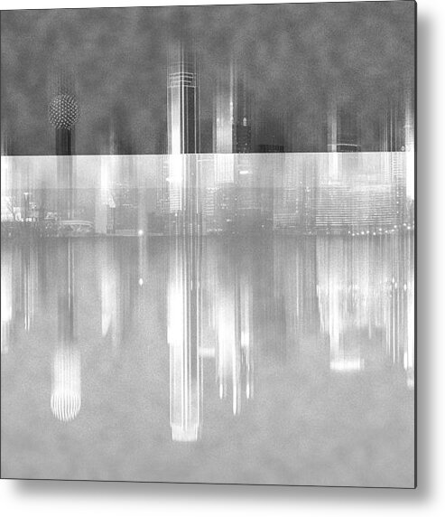 Creative Edit Metal Print featuring the photograph Dallas Reflection by Shirley Shen