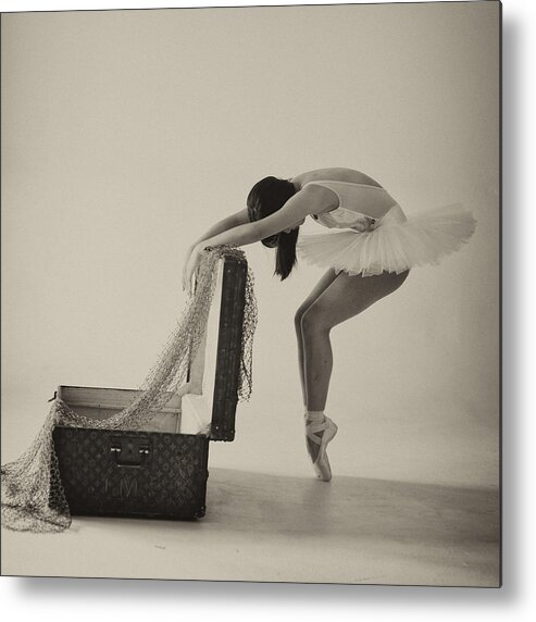 Motion Metal Print featuring the photograph Dancer & Box-4 by Rob Li